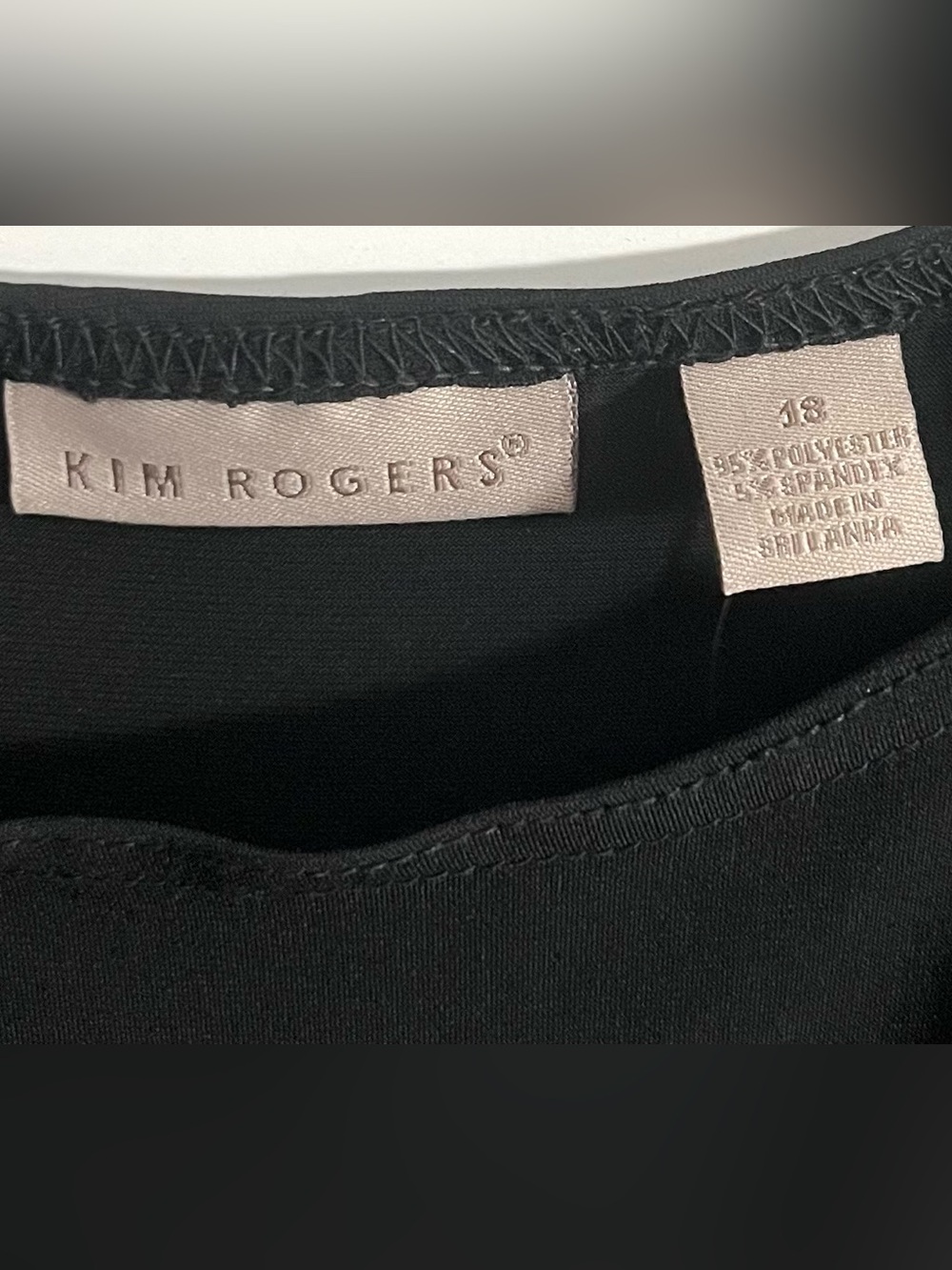 Kim Rogers Black Sleeveless Midi Dress with Ruched Waistband Size 18 - Picture 3 of 3